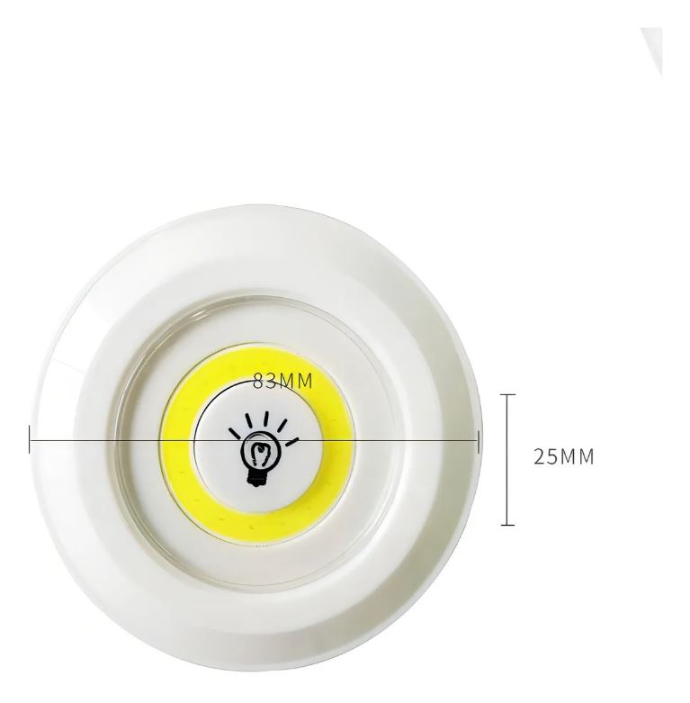 Pack de 3 lámparas LED a pilas con control remoto, para iluminación de clóset sin instalación.