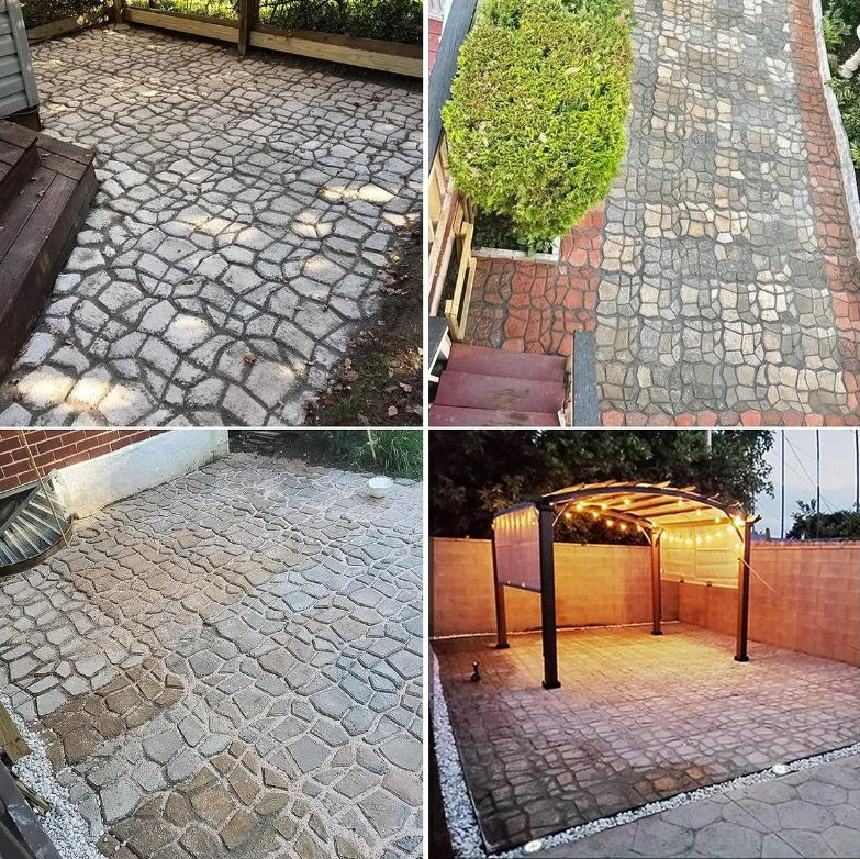 Pavimentadora manual con molde, crea caminos de jardín con diseño de losa.