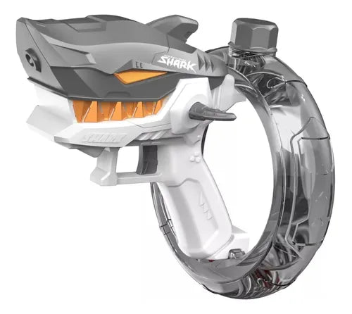 Pistola de agua automática de largo alcance, diseño de tiburón, eléctrica.