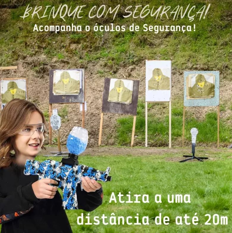 Pistola de bolas de agua eléctrica, alta velocidad y seguridad garantizada.