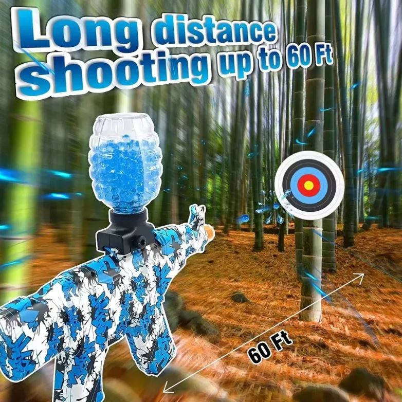 Pistola de hidrogel recargable eléctrica, alta velocidad, para niños.