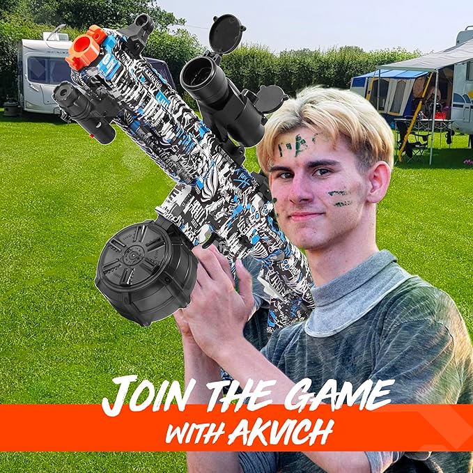 Pistola M416 eléctrica de bolas de gel, 70 pies de alcance, rápida.