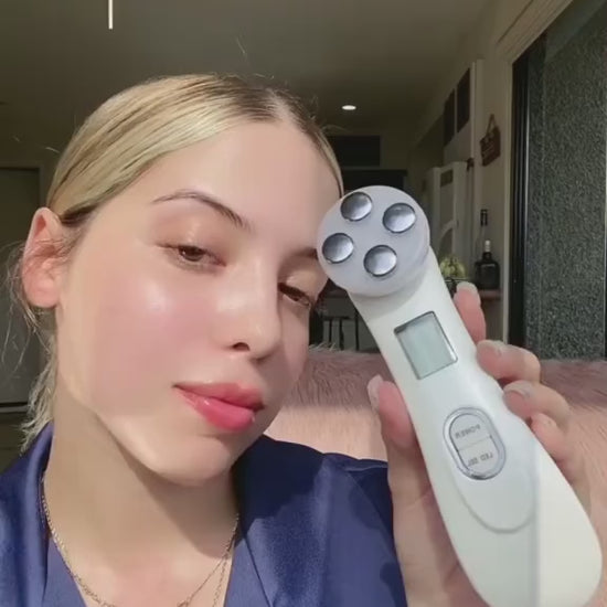 Máquina de rejuvenecimiento facial 5 en 1, incluye terapia LED de luz.