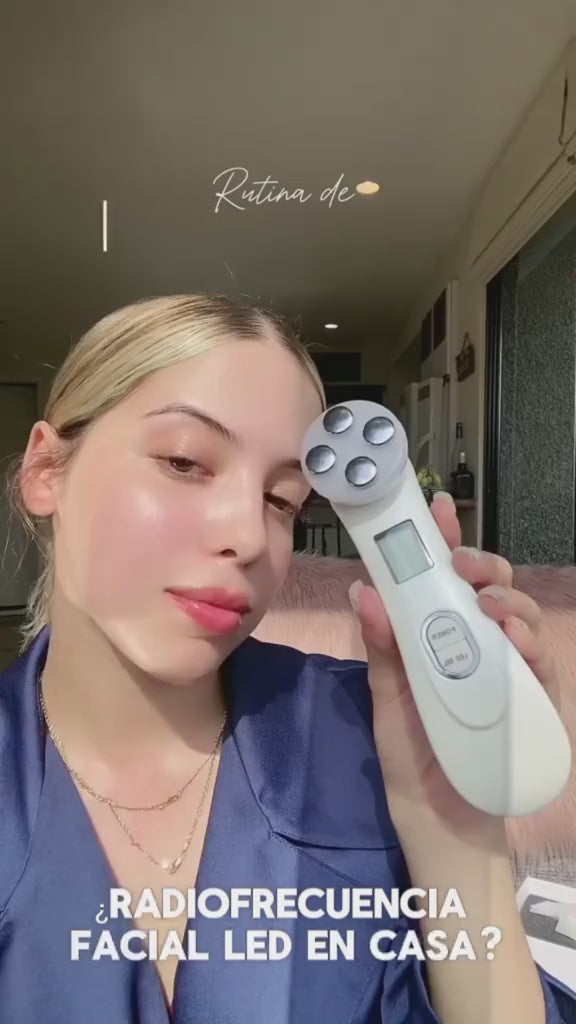 Máquina de rejuvenecimiento facial 5 en 1, incluye terapia LED de luz.