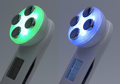 Rejuvenecedor facial 5 en 1 galvánico con luz LED, tratamiento anti-edad.