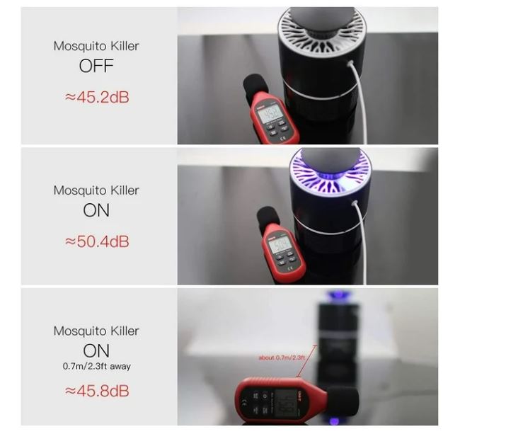 Dispositivo con luz LED y succión para la atracción y captura de insectos.