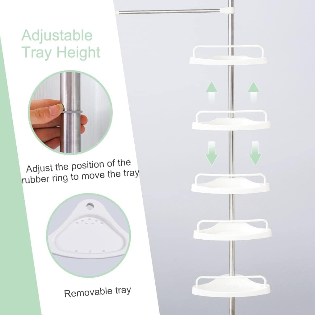 Repisa ClariBath telescópica para baño, resistente en acero inoxidable.