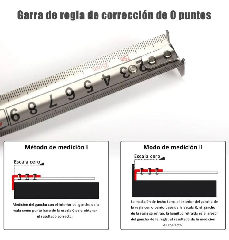 Cinta Métrica de Acero Inoxidable – Resistente al Agua y al Desgaste