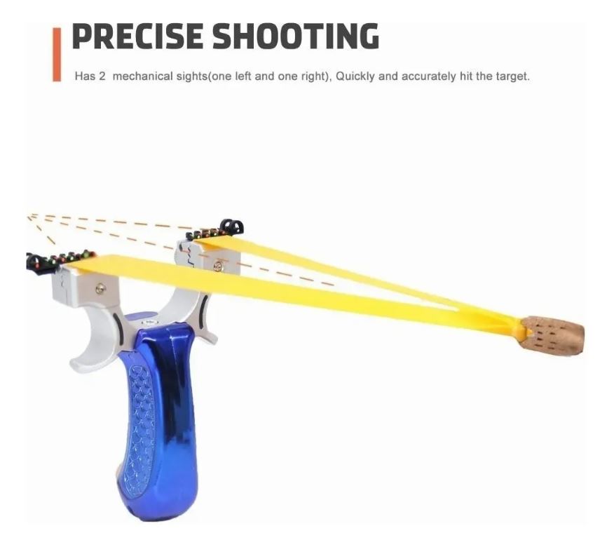 Resortera de caza profesional, mira láser, bandas de látex resistentes.