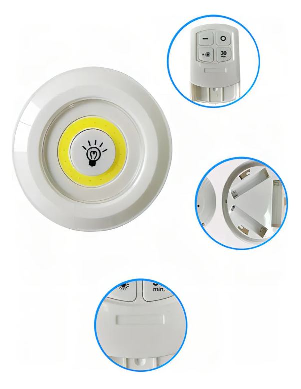 Pack de 3 LED Spots Ultrabrillantes con Control Remoto