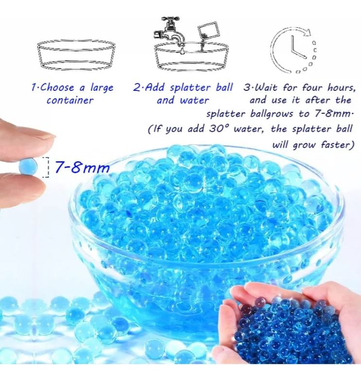 Blaster Hidrogel M416 – Dual Modo de Disparo y 40,000 Perlas de Agua para Juegos al Aire Libre