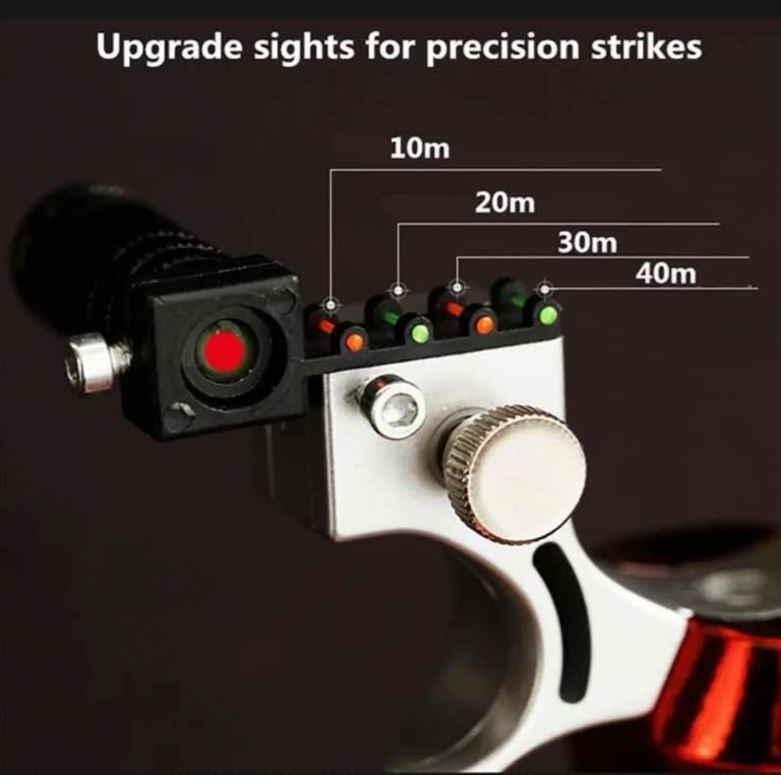 Resortera Profesional con Mira Láser – Precisión y Potencia para Caza y Competencias