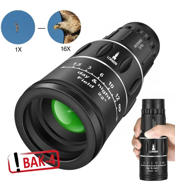 Telescopio Monocular 16x52 Compacto – Observa el Mundo con Claridad y Comodidad