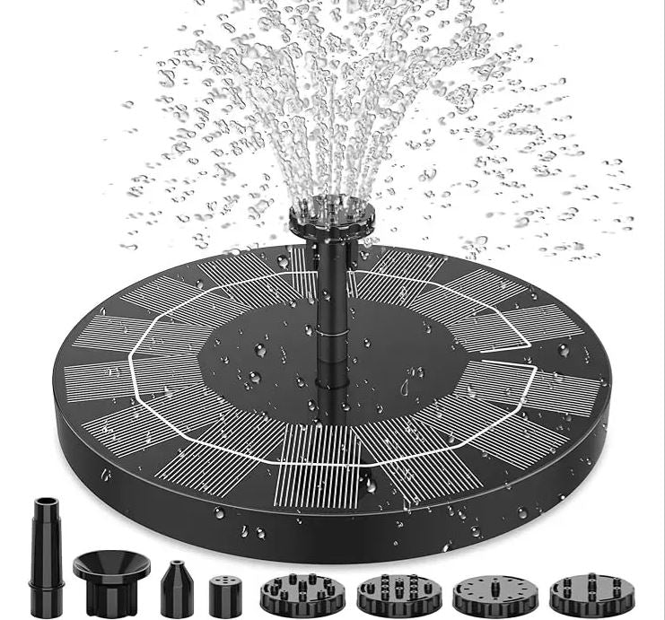 Fuente Solar de Agua para Jardín – Energía Solar para Decoración Ecológica y Funcional
