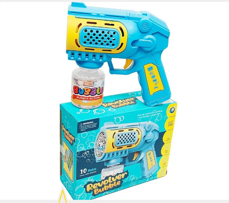 Pistola de Burbujas con LED – Diversión y Luces de Colores para Niños