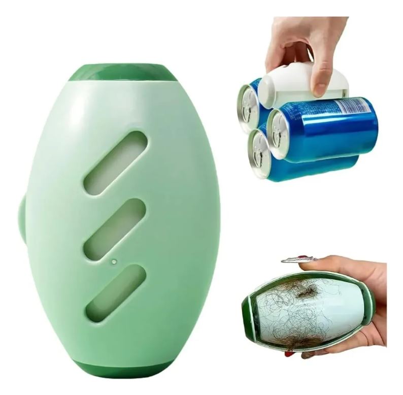 Rodillo adhesivo reutilizable, ideal para quitar pelusa de ropa y pelo de mascotas.