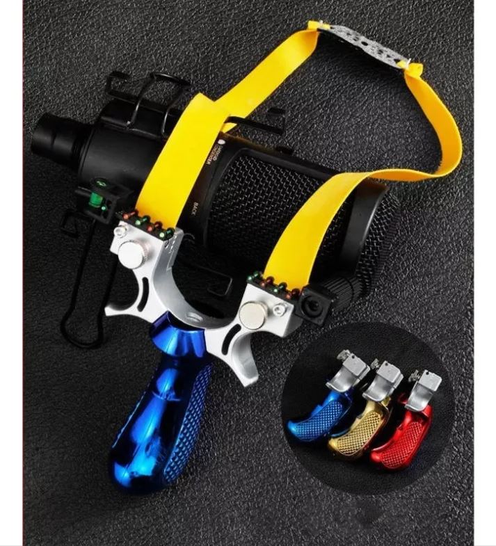 Resortera Profesional con Mira Láser – Precisión y Potencia para Caza y Competencias