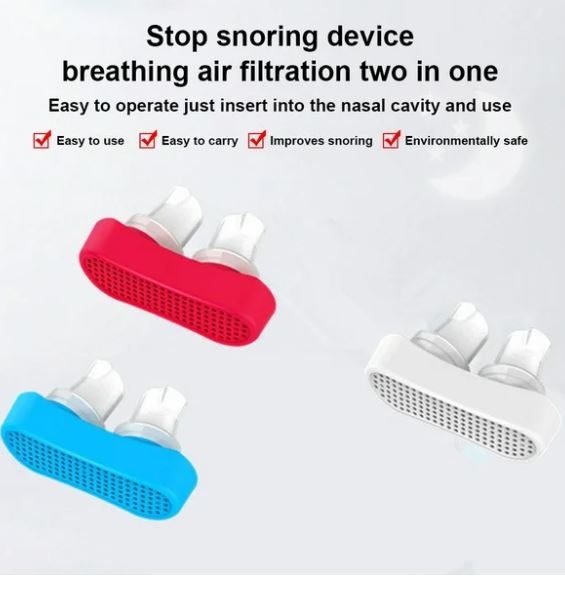 Separador nasal magnético que ayuda a mantener el flujo de aire en la nariz.