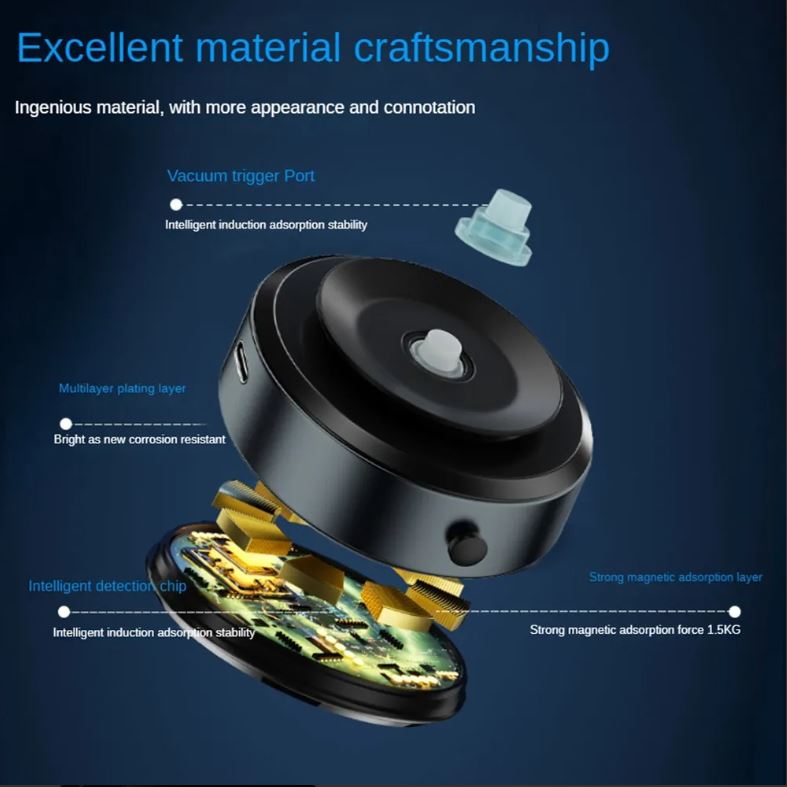 Sujetador de celular para auto, ventosa potente, magnético, giro 360.