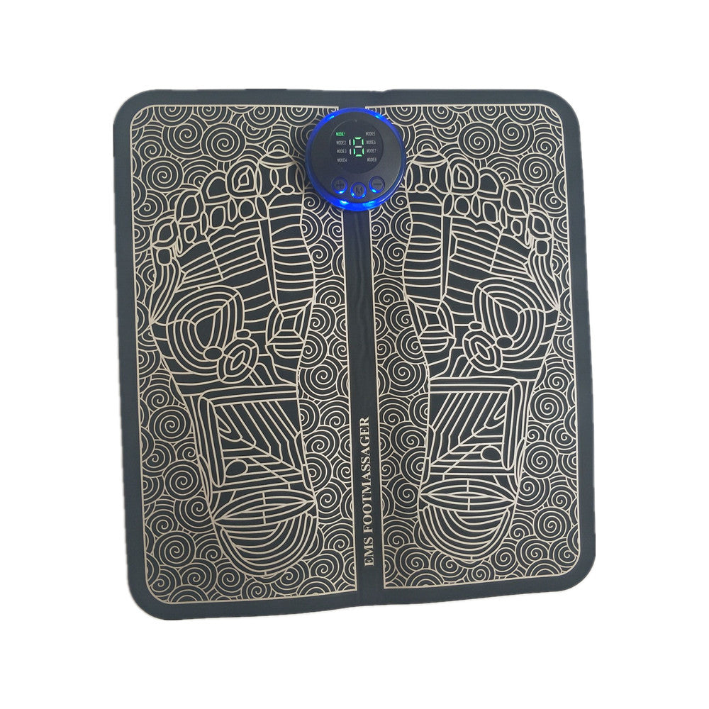 Tapete EMS de masaje para pies, con varios niveles de intensidad ajustables.