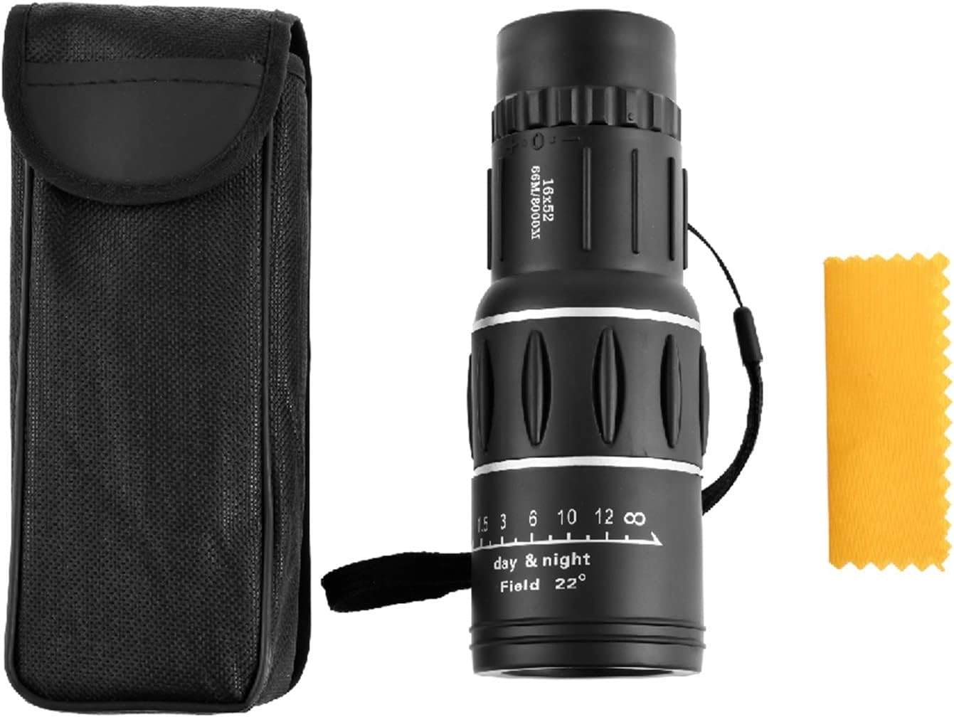 Telescopio monocular 16x compacto 300g, prisma BAK4 para mejor visión.