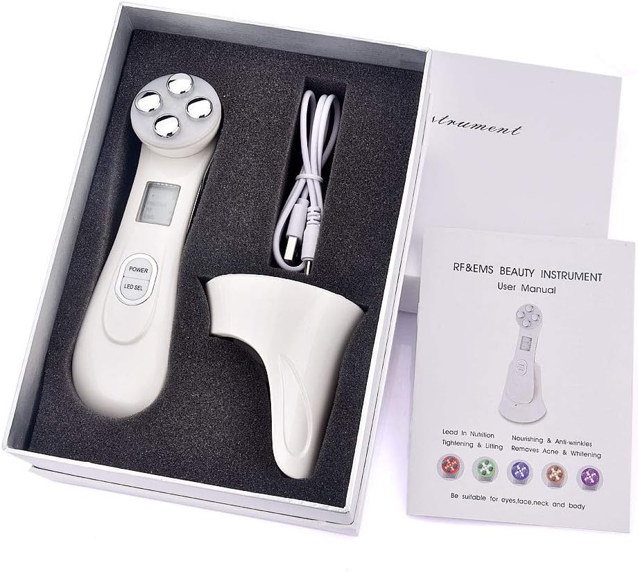 Terapia de luminosidad facial 5 en 1 con microcorriente para la piel.