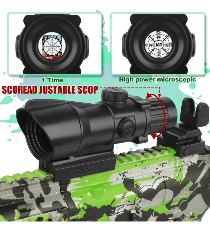 Blaster Hidrogel M416 – Dual Modo de Disparo y 40,000 Perlas de Agua para Juegos al Aire Libre