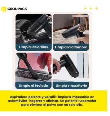 Mini Aspiradora de Mano Recargable USB para Coche, Hogar y Oficina
