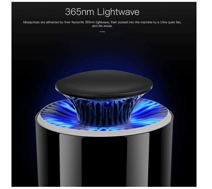 Lámpara Mata Mosquitos Eléctrica con Luz LED y Trampa de Succión