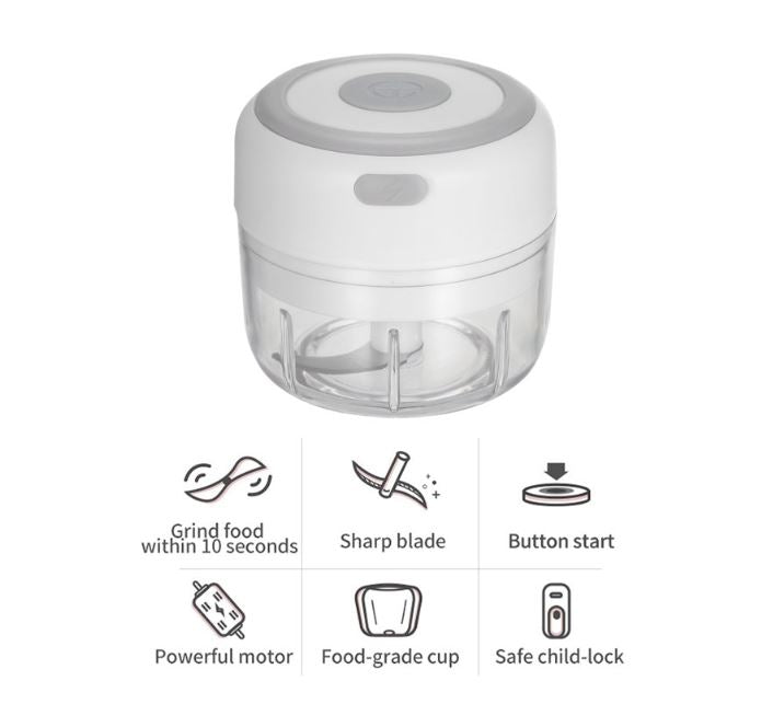 Picadora y Trituradora Eléctrica Multifuncional - Verduras, Especias y Más