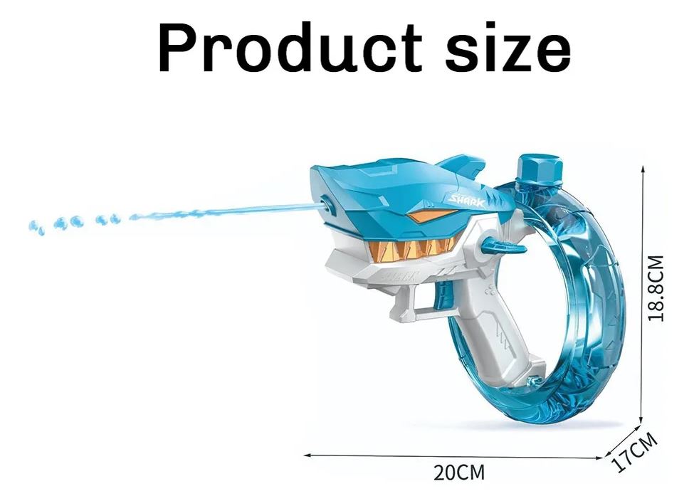 Pistola de Agua Eléctrica con Diseño de Tiburón – Ideal para Batallas Acuáticas