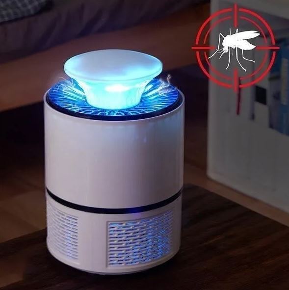 Trampa eléctrica para insectos voladores con luz LED suave, no molesta al dormir.