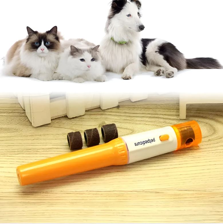 Lima Eléctrica para Uñas de Mascotas, Incluye 2 Limas y Rápida y Segura