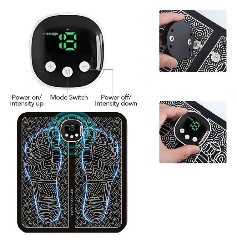 Tapete Masajeador para Pies y Circulación con Estimulación Muscular Eléctrica