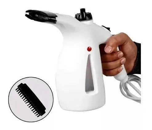Vaporizador de ropa vertical portátil, permite un planchado rápido sin tabla.