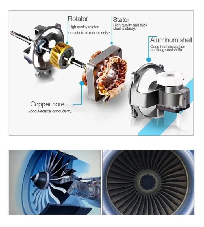 Ventilador de coche 12V XOOL ajustable, refresca el asiento trasero del auto.