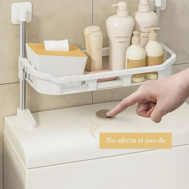 Estante de Almacenamiento Compacto para Baño sobre el Inodoro