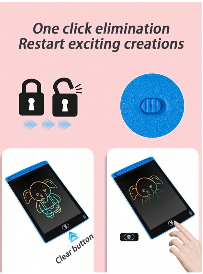 Tablet de Escritura y Dibujo LCD de 8.5" Para Niños - Pizarra Mágica Reutilizable