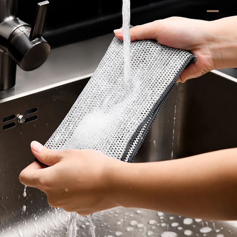 5 Paños de Seda Plateada de Alta Resistencia para Limpieza Impecable