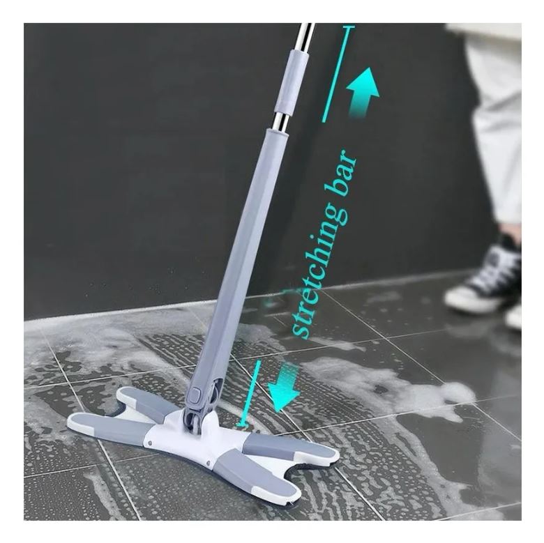 Trapeador de Microfibra Giratorio 2 en 1 - Para Uso Húmedo y Seco