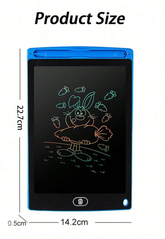 Tablet de Escritura y Dibujo LCD de 8.5" Para Niños - Pizarra Mágica Reutilizable